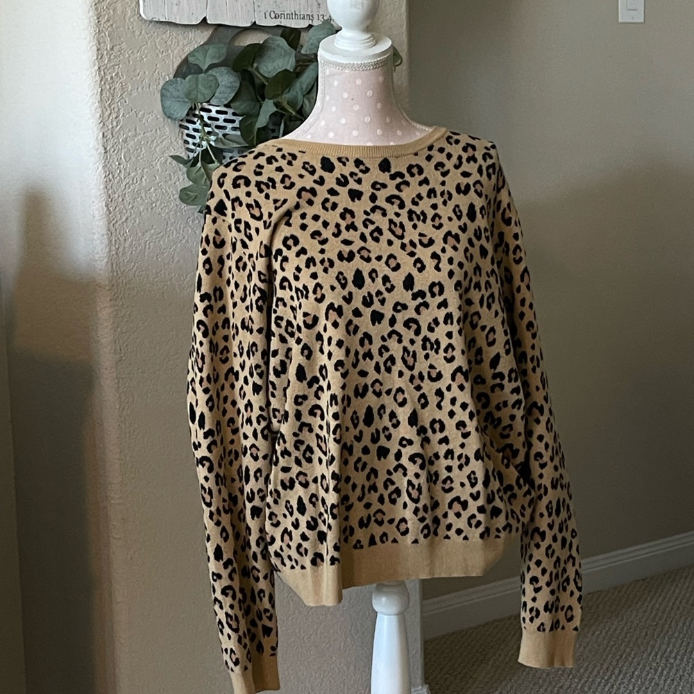 JCrew Cheetah Sweater